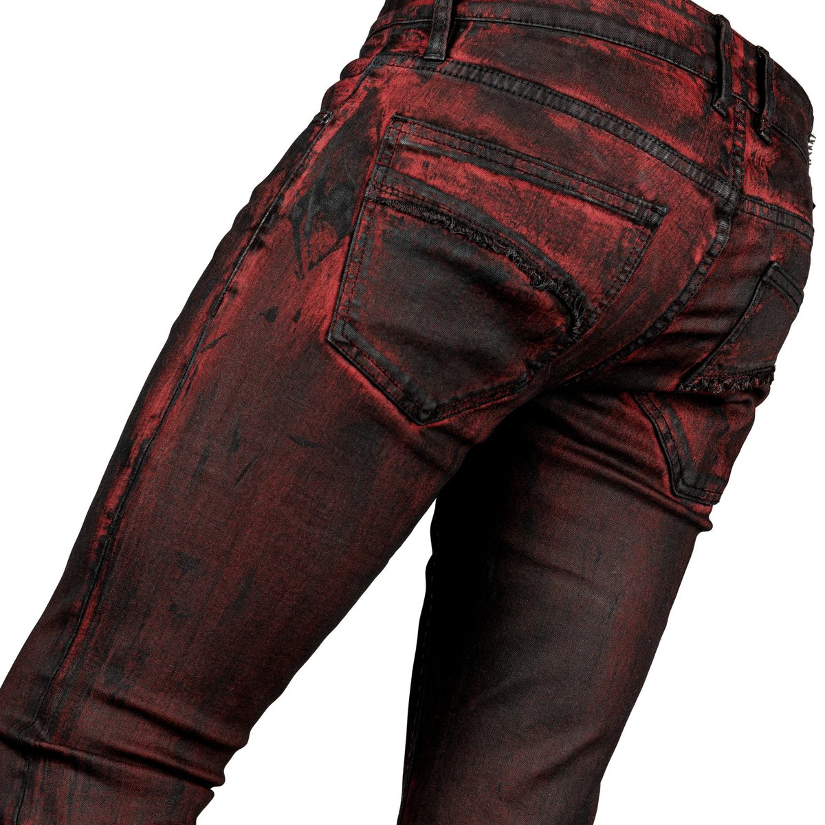 Mannen Broek (jeans) WORNSTAR - Hellraiser Crimson Coated 28